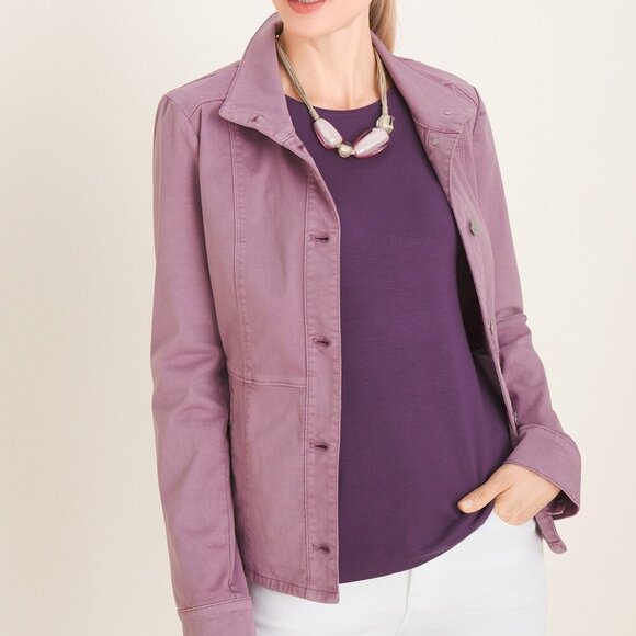 Chico's Twill Jacket, Like New - Picture 1 of 7